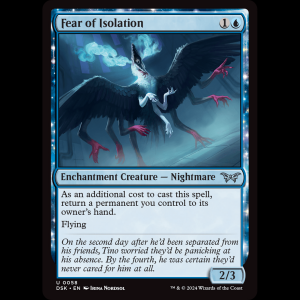 MTG Fear of Isolation Duskmourn: House of Horror dsk#58