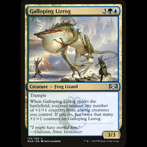 MTG Anurolagarto galopante (Galloping Lizrog) Ravnica Allegiance rna#175