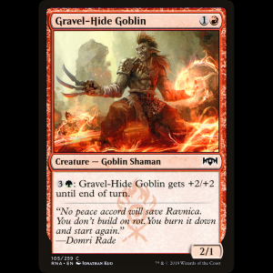 MTG Trasgo piel de grava (Gravel-Hide Goblin) Ravnica Allegiance rna#105