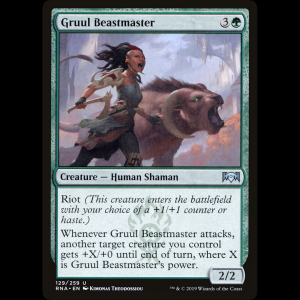 MTG Gruul Beastmaster Ravnica Allegiance rna#129