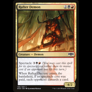 MTG Demonio de la viga (Rafter Demon) Ravnica Allegiance rna#196