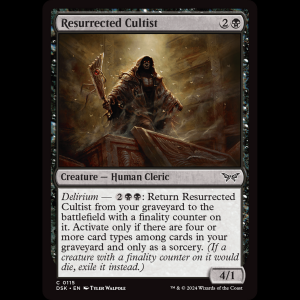 MTG Resurrected Cultist Duskmourn: House of Horror dsk#115