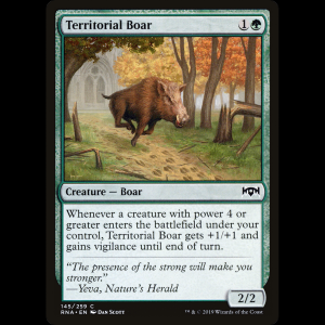 MTG Jabalí territorial (Territorial Boar) Ravnica Allegiance rna#145