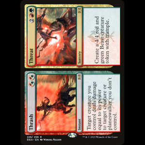 MTG Apalear // Aprestar (Thrash // Threat) Ravnica Allegiance rna#229