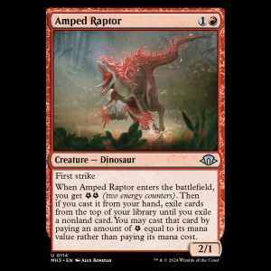 MTG Amped Raptor Modern Horizons 3 mh3#114