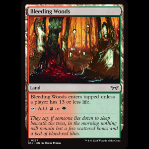 MTG Bleeding Woods Duskmourn: House of Horror dsk#257