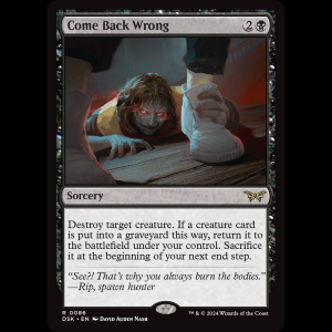 MTG Come Back Wrong Duskmourn: House of Horror dsk#86