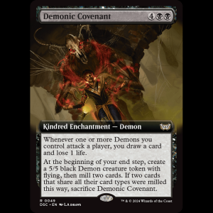 MTG Demonic Covenant Duskmourn: House of Horror Commander dsc#49