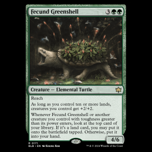 MTG Fecund Greenshell Bloomburrow blb#171