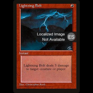 MTG Raio (Lightning Bolt) Fourth Edition Foreign Black Border 4bb#208