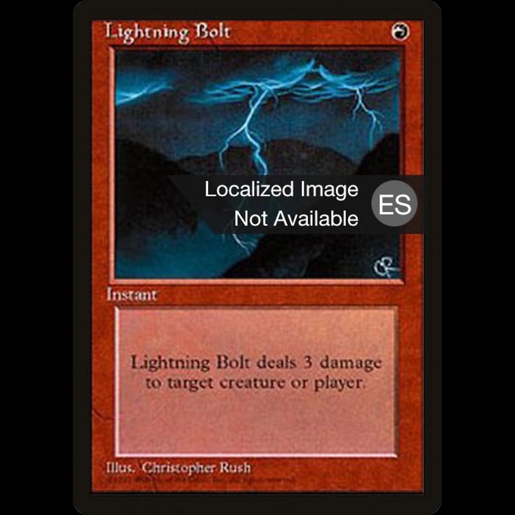MTG Raio (Lightning Bolt) Fourth Edition Foreign Black MTG Raio (Lightning Bolt) Fourth Edition Foreign Black