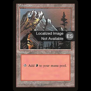 MTG Montanha (Mountain) Fourth Edition Foreign Black Border 4bb#373