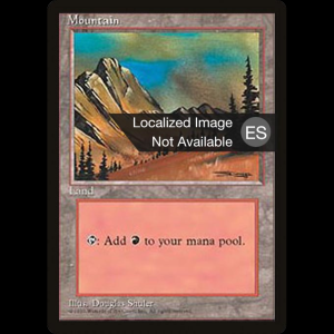 MTG Montanha (Mountain) Fourth Edition Foreign Black Border 4bb#375