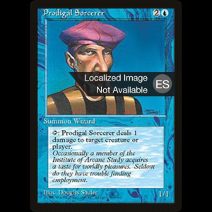 MTG Feiticeiro Pródigo (Prodigal Sorcerer) Fourth Edition Foreign Black Border 4bb#94