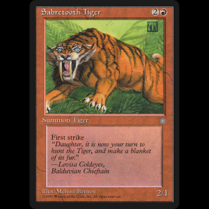 MTG Tigre dientes de sable (Sabretooth Tiger) Ice Age ice#215