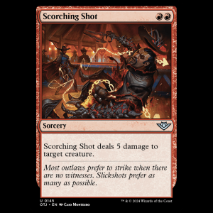 MTG Scorching Shot Outlaws of Thunder Junction otj#145