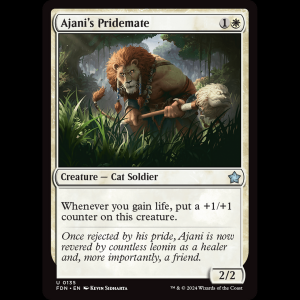 MTG Ajani's Pridemate Foundations fdn#135