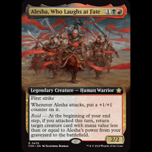 MTG Alesha, Who Laughs at Fate Foundations fdn#476