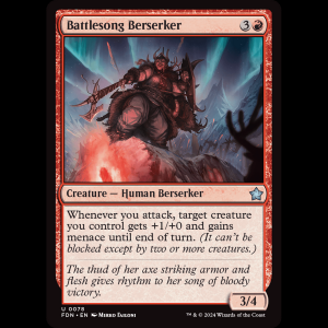 MTG Battlesong Berserker Foundations fdn#78