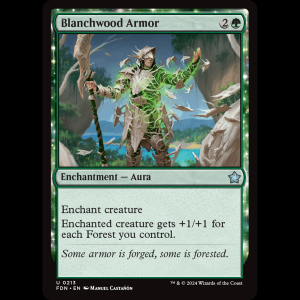 MTG Blanchwood Armor Foundations fdn#213