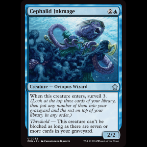 MTG Cephalid Inkmage Foundations fdn#32