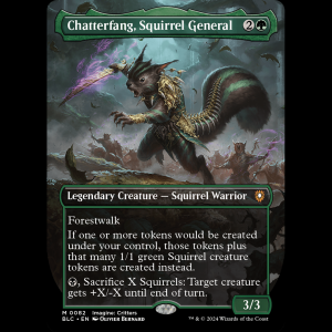 MTG Chatterfang, Squirrel General Bloomburrow Commander blc#82