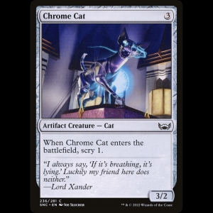 MTG Gato de cromo (Chrome Cat) Streets of New Capenna snc#236