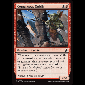 MTG Courageous Goblin Foundations fdn#82