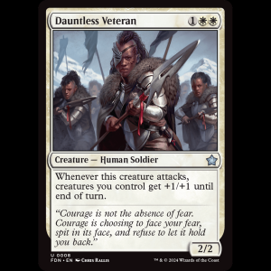 MTG Dauntless Veteran Foundations fdn#8