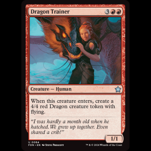 MTG Dragon Trainer Foundations fdn#84