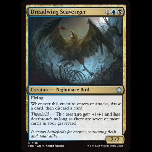 MTG Dreadwing Scavenger Foundations fdn#118