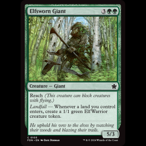 MTG Elfsworn Giant Foundations fdn#103