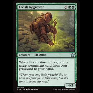 MTG Elvish Regrower Foundations fdn#104