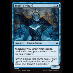 MTG Erudite Wizard Foundations fdn#37