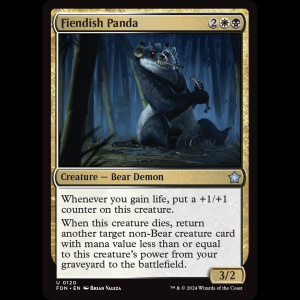 MTG Fiendish Panda Foundations fdn#120