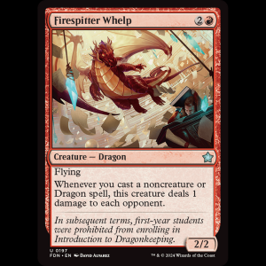 MTG Firespitter Whelp Foundations fdn#197