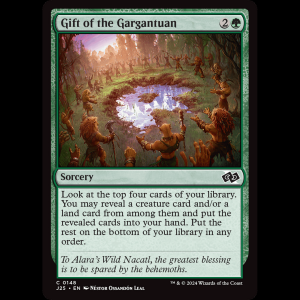 MTG Gift of the Gargantuan Foundations Jumpstart j25#148