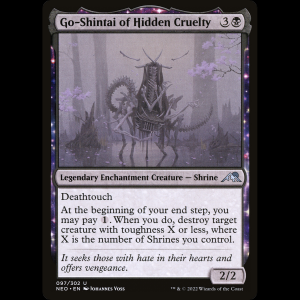 MTG Go-Shintai de la crueldad oculta (Go-Shintai of Hidden Cruelty) Kamigawa: Neon Dynasty neo#97