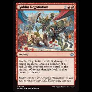 MTG Goblin Negotiation Foundations fdn#88