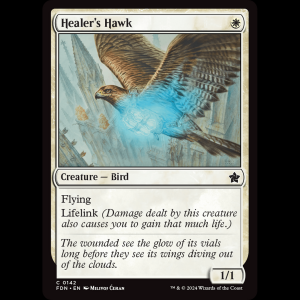 MTG Healer's Hawk Foundations fdn#142