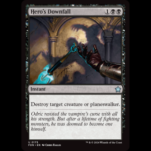 MTG Hero's Downfall Foundations fdn#175