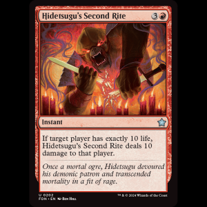 MTG Hidetsugu's Second Rite Foundations fdn#202