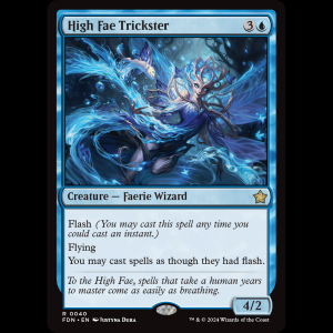 MTG High Fae Trickster Foundations fdn#40