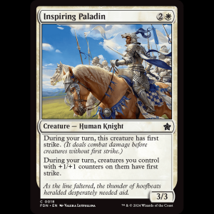 MTG Inspiring Paladin Foundations fdn#18