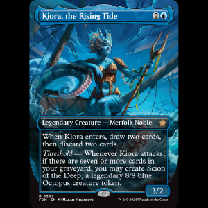 MTG Kiora, the Rising Tide Foundations fdn#309