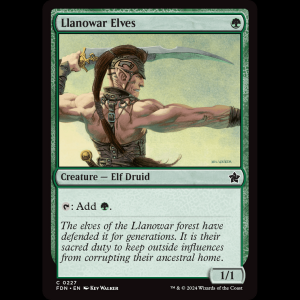 MTG Llanowar Elves Foundations fdn#227