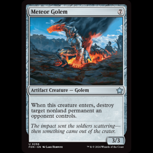 MTG Meteor Golem Foundations fdn#256