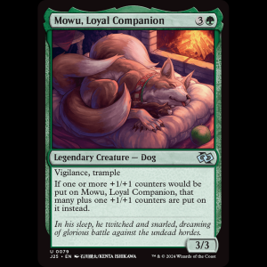 MTG Mowu, Loyal Companion Foundations Jumpstart j25#79