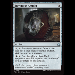 MTG Ravenous Amulet Foundations fdn#131