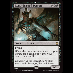 MTG Rune-Scarred Demon Foundations fdn#184